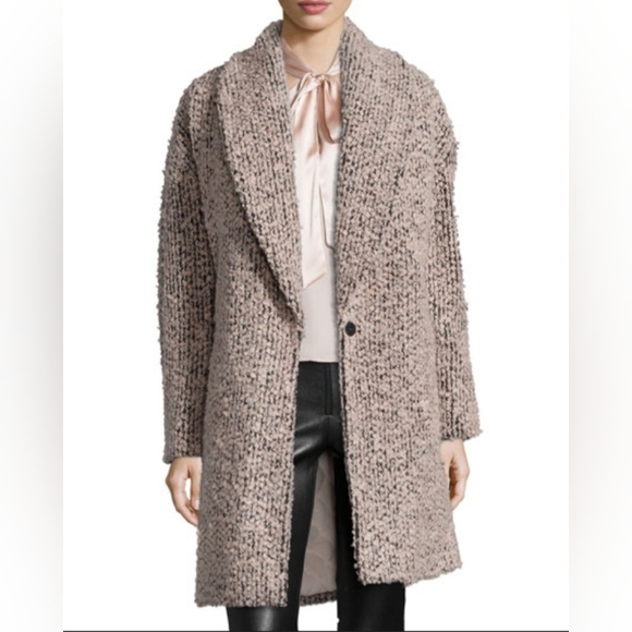Alice + Olivia Ralter Oversized Singe-Button Coat - Dust Pink - Picture 1 of 5
